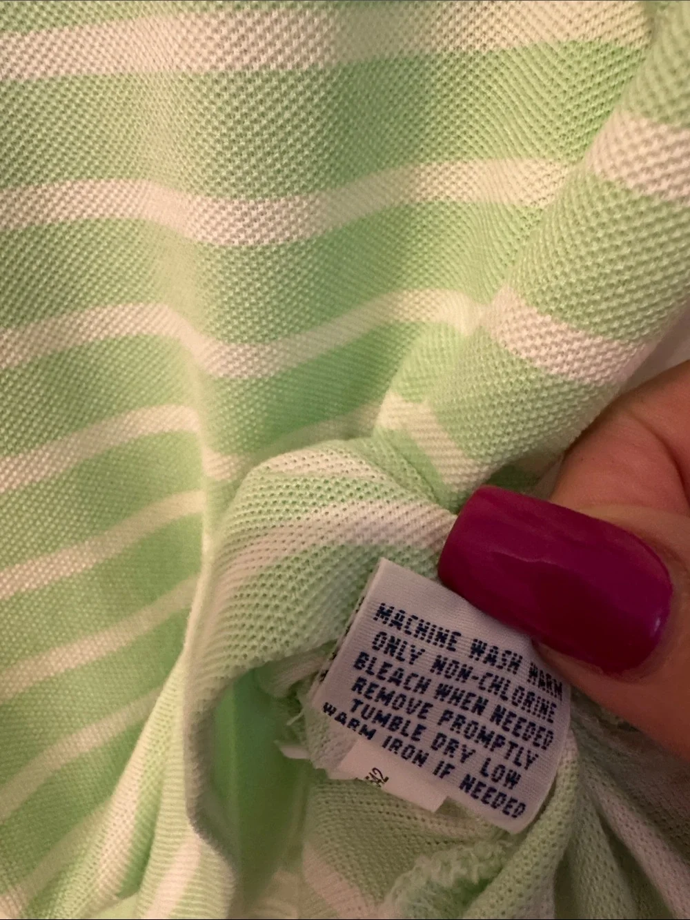 Ralph Lauren Men’s Mint Green & White Striped Polo